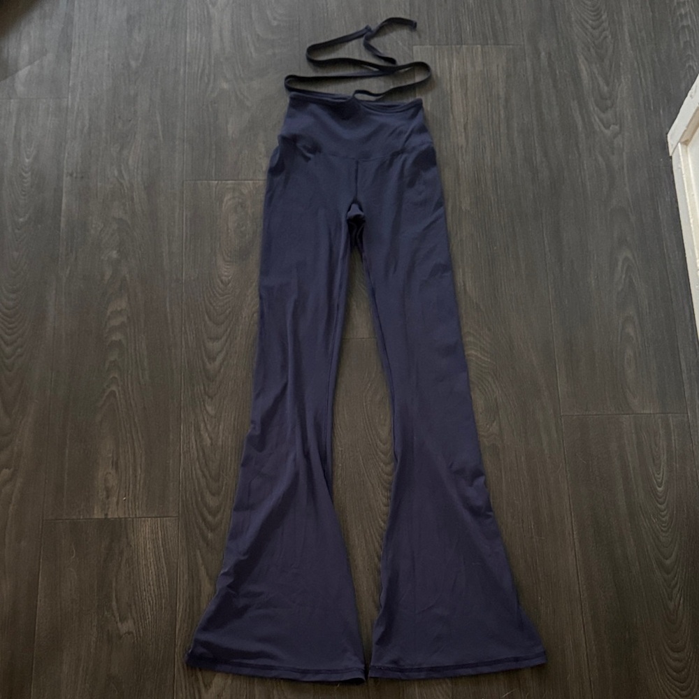 Aerie Offline Flared Tie Waist Navy Pants XS